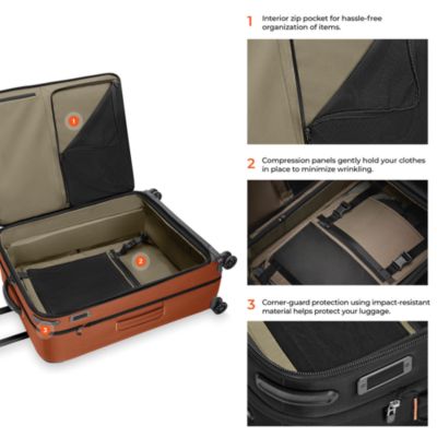 ZDX Large Expandable Spinner Checked Bag