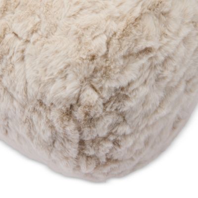Sheepskin Faux Fur Decorative Bolster Pillow, 8" x 30" - Exclusive