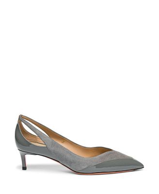 Women's Leather Mid-Heel Pumps