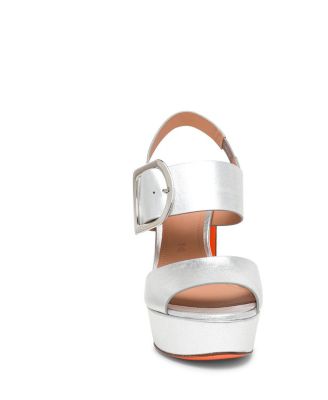  Women's Laminated Leather High-Heel Sandal