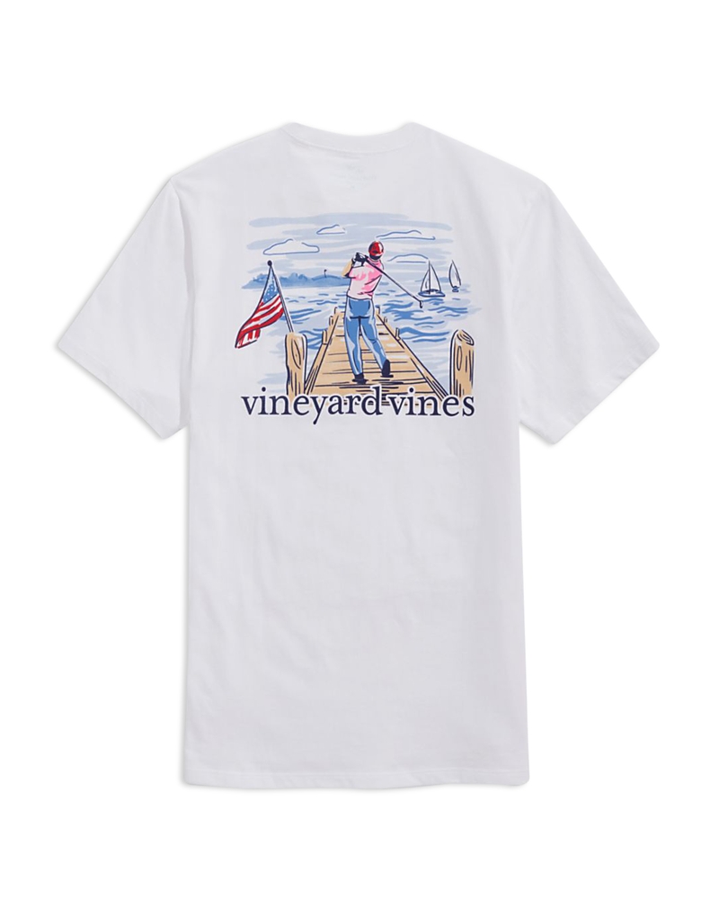 Vineyard Vines Golf Swing Graphic T-shirt In White