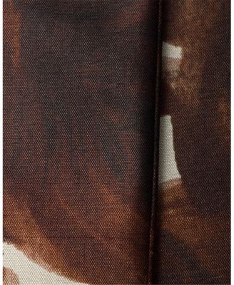 Printed Silk Shantung Skinny Scarf