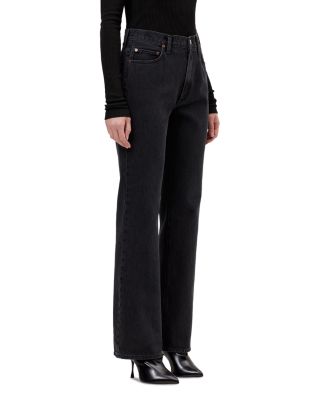 Leena High Rise Baby Flare Jeans in Forecast