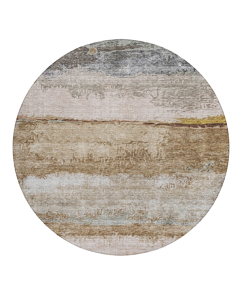 Dalyn Rug Company Dalyn Nouveau Nv5 Round Area Rug, 8' X 8' In Sand