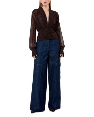 Jacqueline Silk Ruched Top