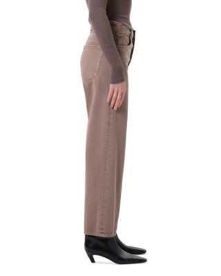 Ren High Rise Wide Leg Ankle Jeans in Ceramic