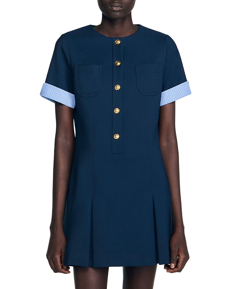 Sandro Short Pleated Dress
