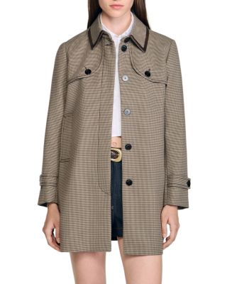 Houndstooth Trench Coat