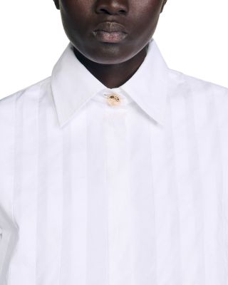 Pleated Cropped Shirt