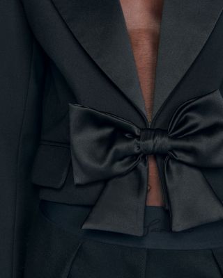 Short Satin Bow Jacket
