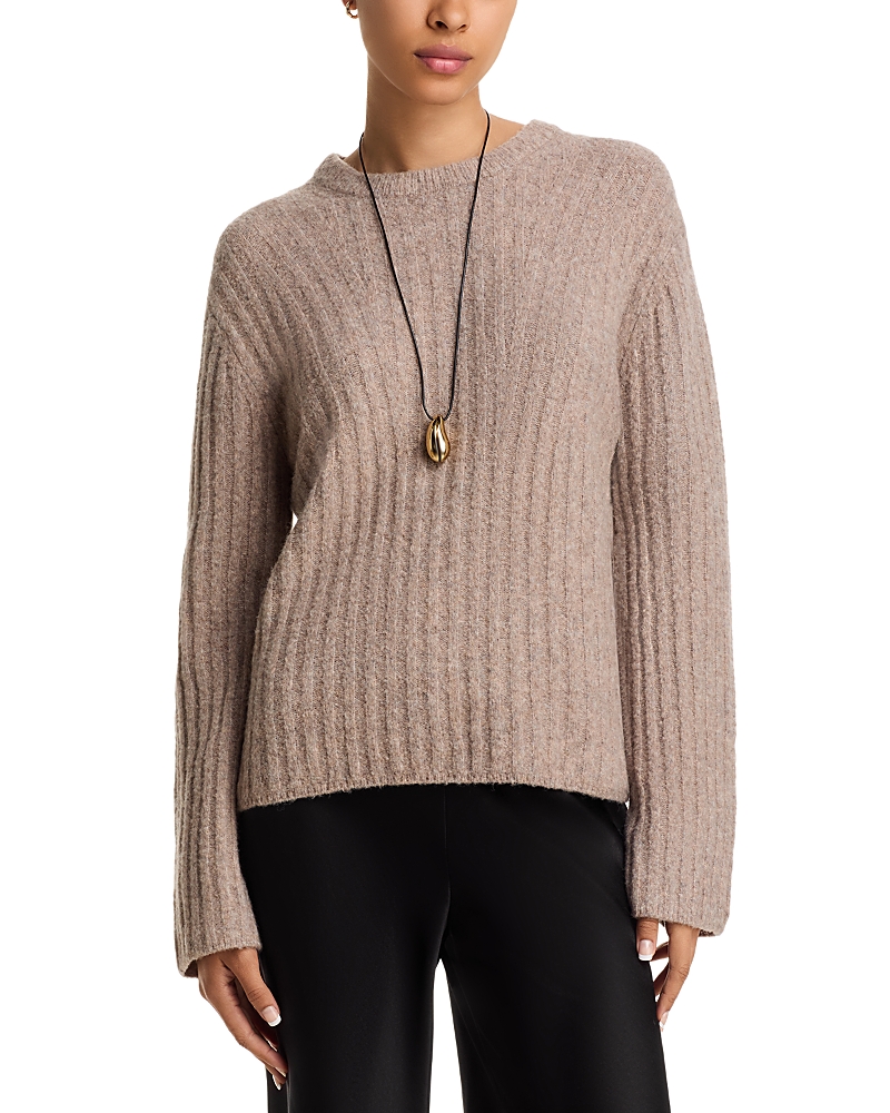 Velvet By Graham & Spencer Ribbed Pullover Sweater In Nude