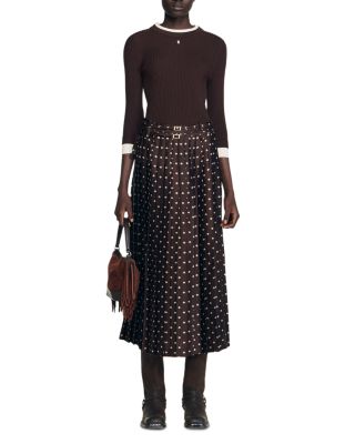 Scarf Print Maxi Skirt