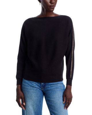 Long Dolman Sleeve Boat Neck Sweater