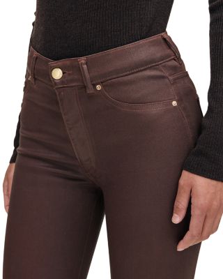 Bridget Boot High Rise Instasculpt™ Coated Crop Jeans in Toffee Coated