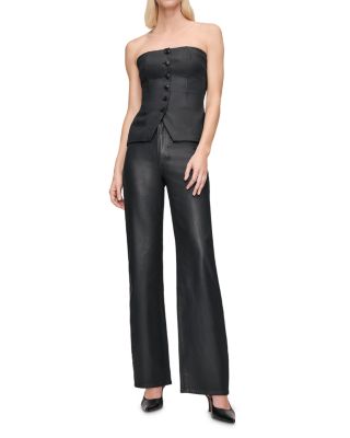 Karmine SculptSystem Refined Wide Leg Jeans in Black Coated