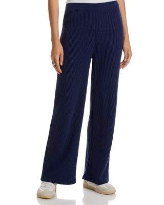 Cotton Waffle Straight Pants