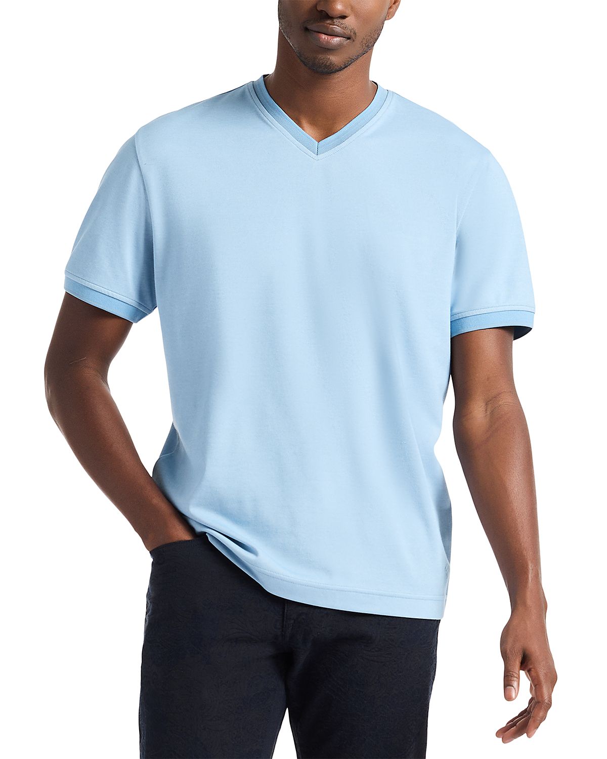 Robert Graham Holton Knit V Neck Tee