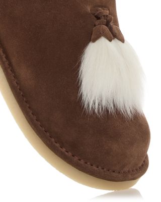 Women's Shearling Tassel Slippers