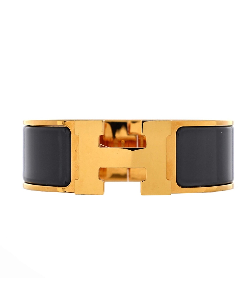 Pre-owned Pre-owned Hermes Hermes Wide Clic H Bracelet Enamel