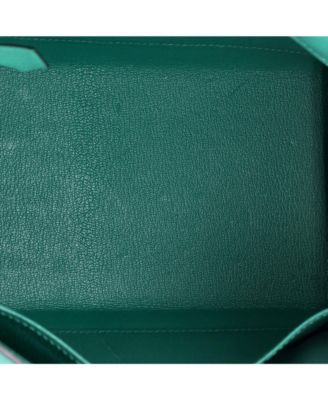 Kelly 28 Handbag Green Epsom with Gold Hardware