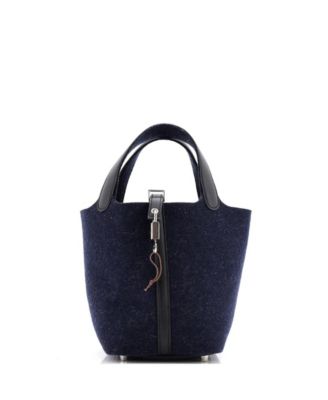Pre-Owned HERMÈS - PM Picotin Lock Bag Felt with Leather