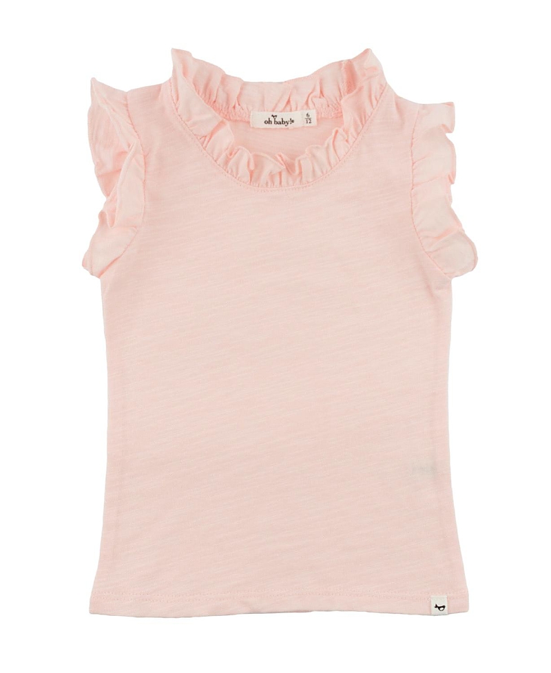 Oh Baby ! Girls' Rebekah Ruffle Tank - Little Kid In Pink