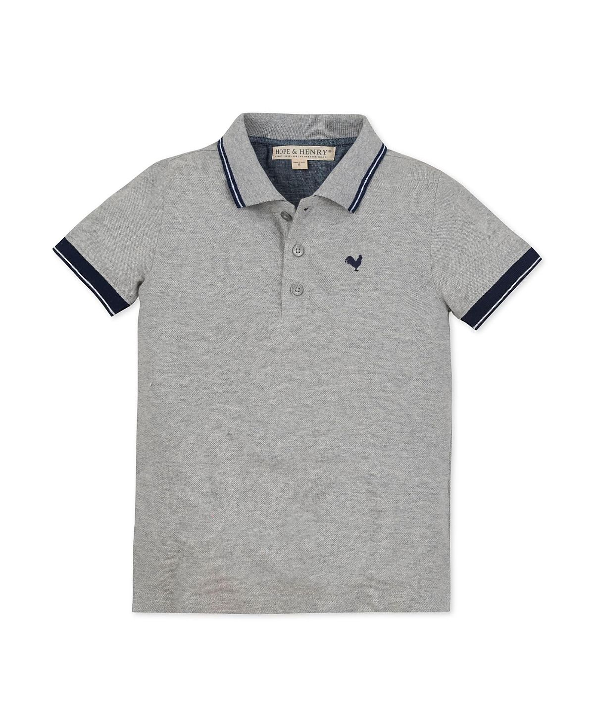 Hope & Henry Boys' Organic Short Sleeve Knit Pique Polo Shirt - Big Kid