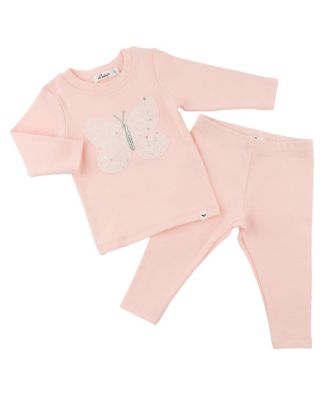 Girls' Butterfly Fleck Tulle Applique Two Piece Set - Baby