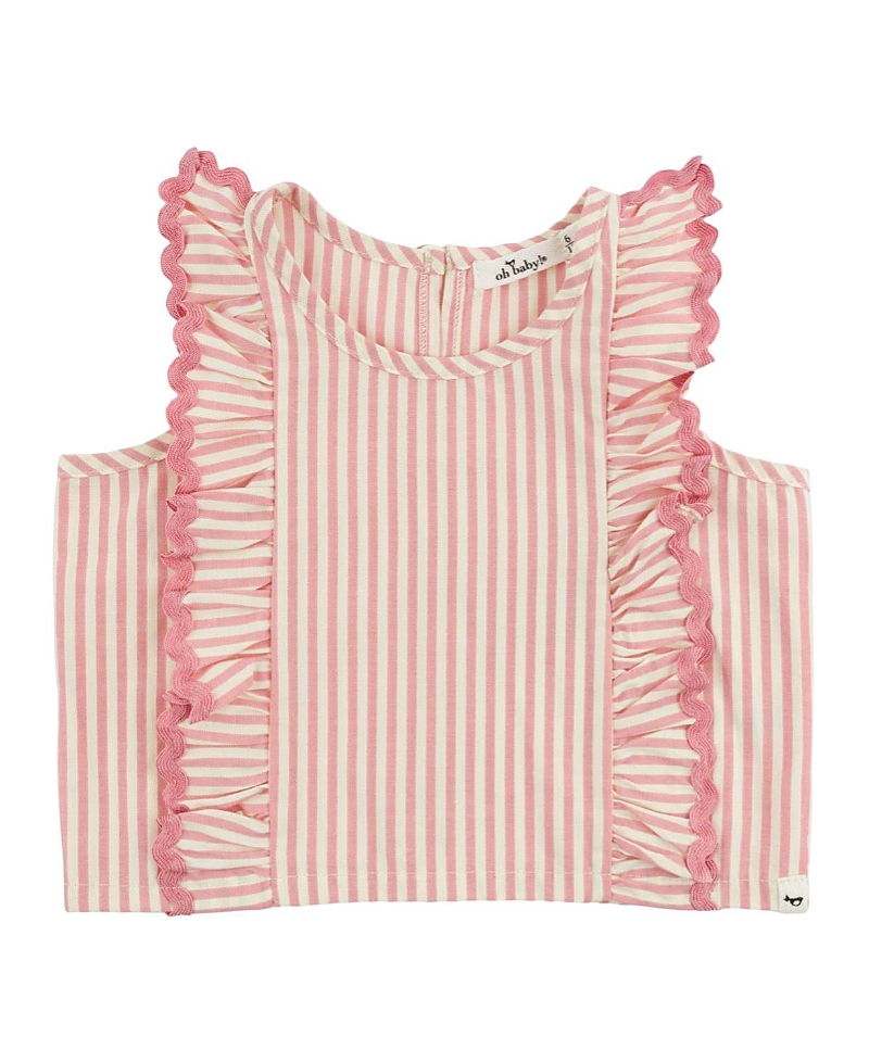 Oh Baby ! Girls' Cabana With Millie Ruffle Lola Blouse - Baby, Little Kid In Pink
