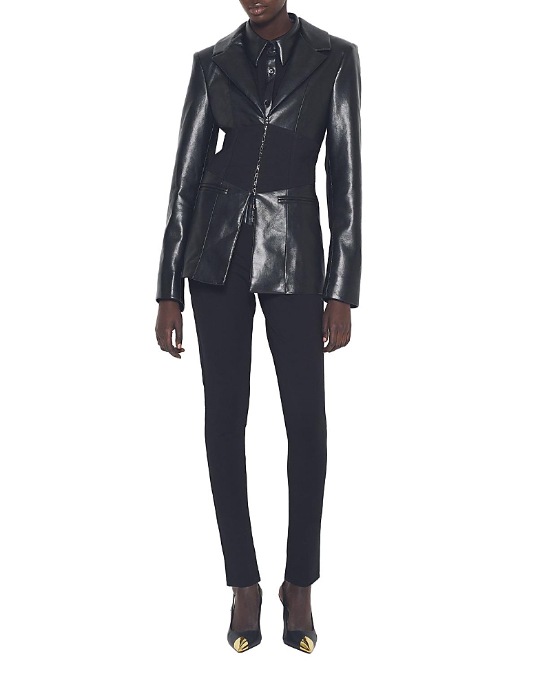 As By Df Amour Recycled Leather Blazer In Black