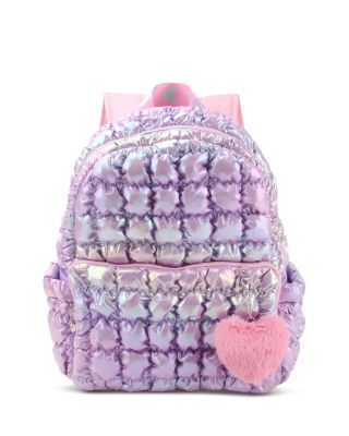 Quilted Scrunchies Metallic Large Backpack 