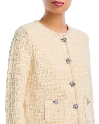 Crystal Button Cardigan Sweater & Sweater Skirt - Exclusive