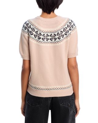 The Short Sleeve Cashmere Fair Isle Sweater