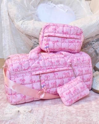 Bow Scrunch Large Duffle & Coin Purse Set