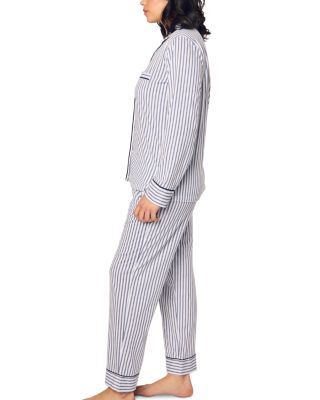 Navy French Ticking Pima Pajama Set