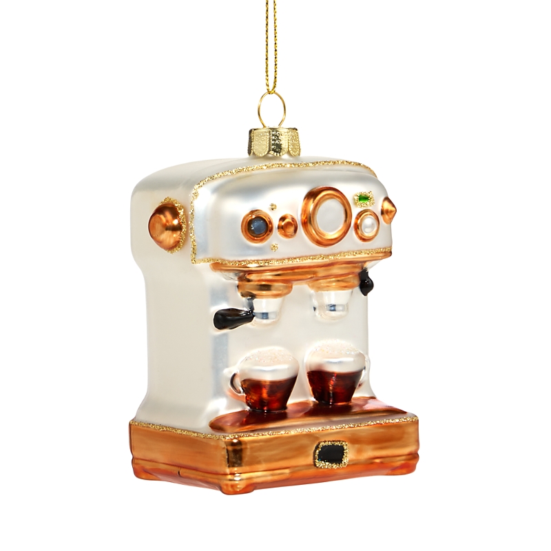Bloomingdale's Espresso Coffee Maker Glass Ornament - Exclusive In Multi