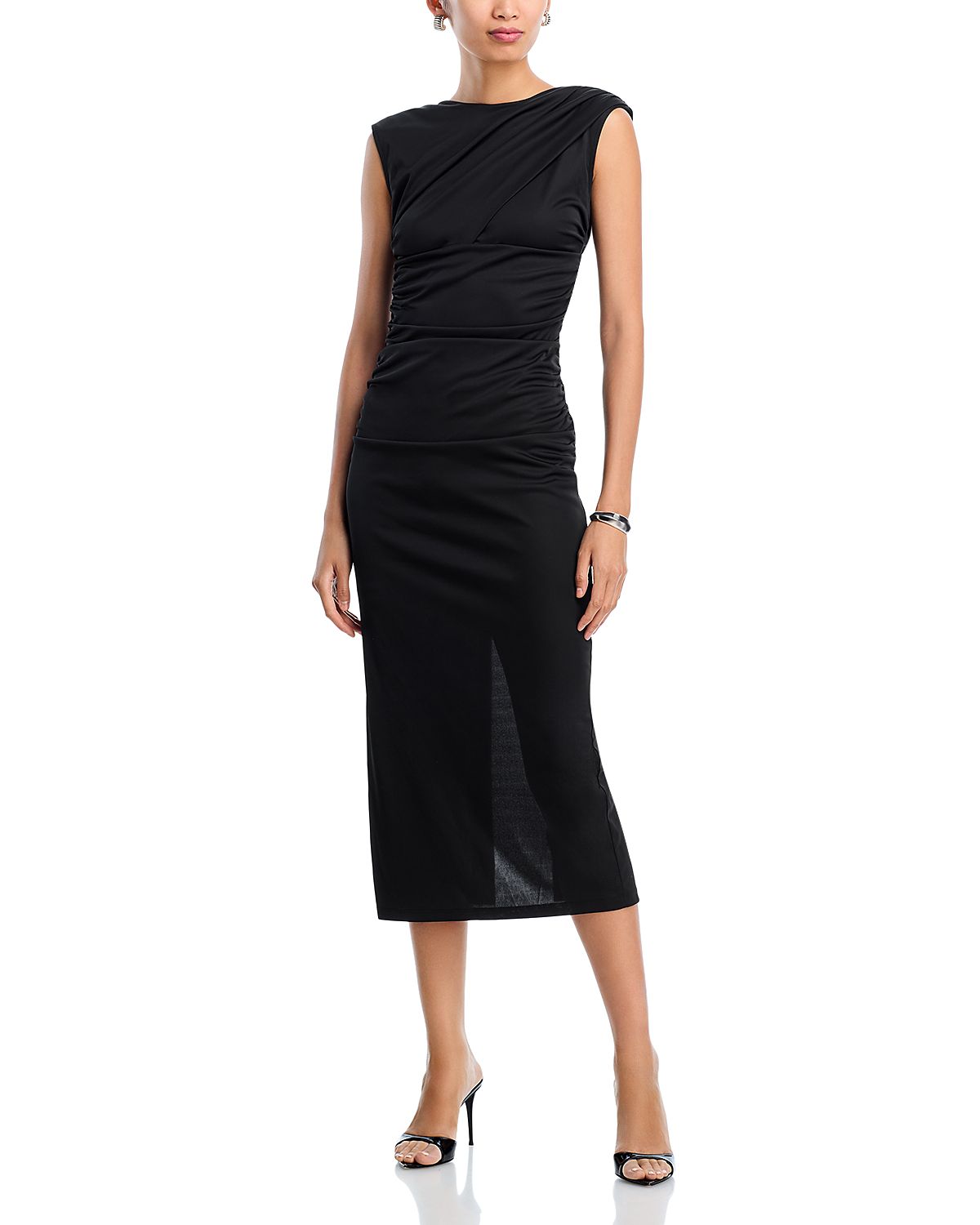 Aqua Drape Midi Jersey Dress - Exclusive
