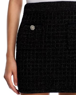Crystal Button Sweater Skirt - Exclusive