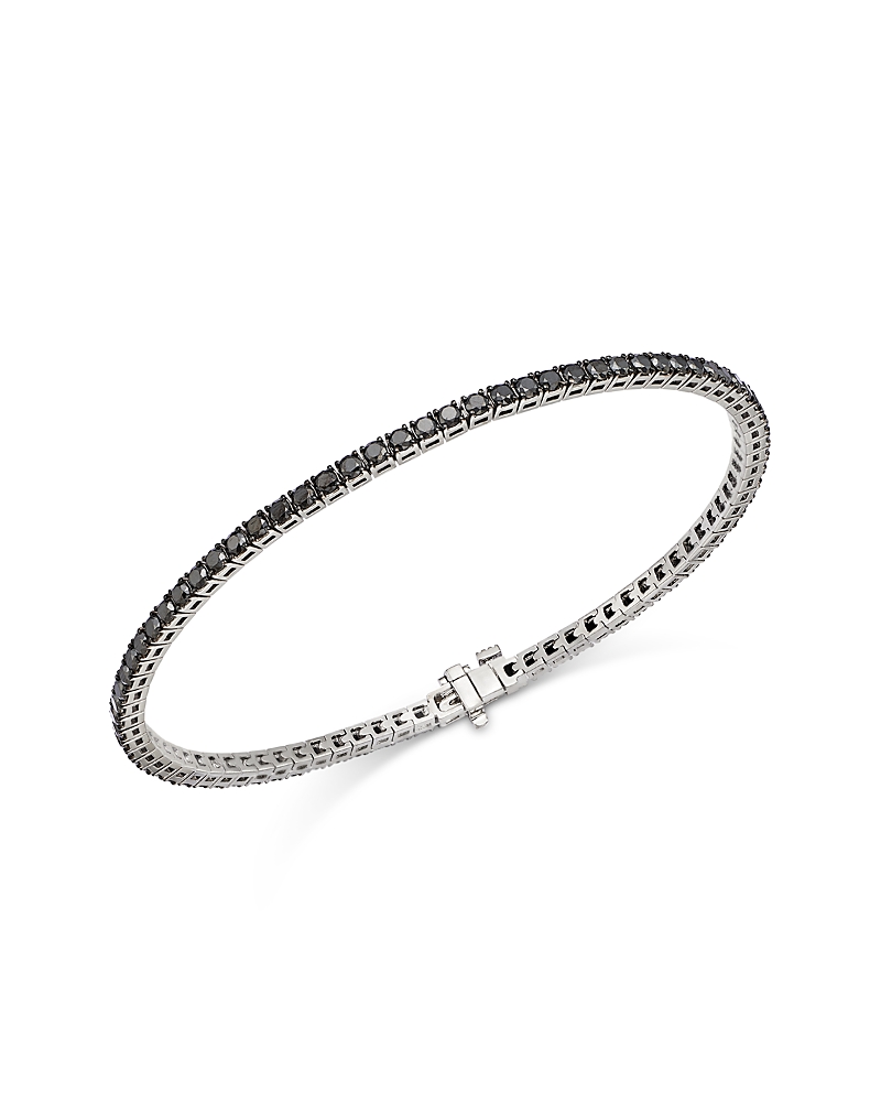 Bloomingdale's Fine Collection Unisex Black Diamond Bracelet in 14K White Gold, 4.8 tcw