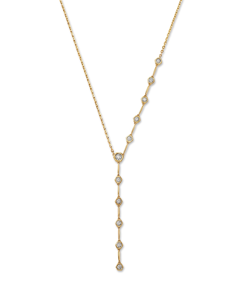 Bloomingdale's Fine Collection Diamond Bezel Lariat Necklace in 14K Yellow Gold, 0.25 tcw