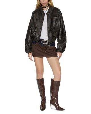 Alpha Leather Bomber Jacket