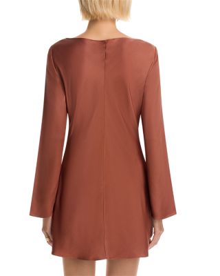 Ennis Satin Bell Sleeve Mini Dress