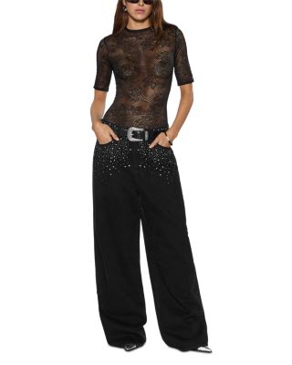 Adele Lace Elbow Sleeve Bodysuit