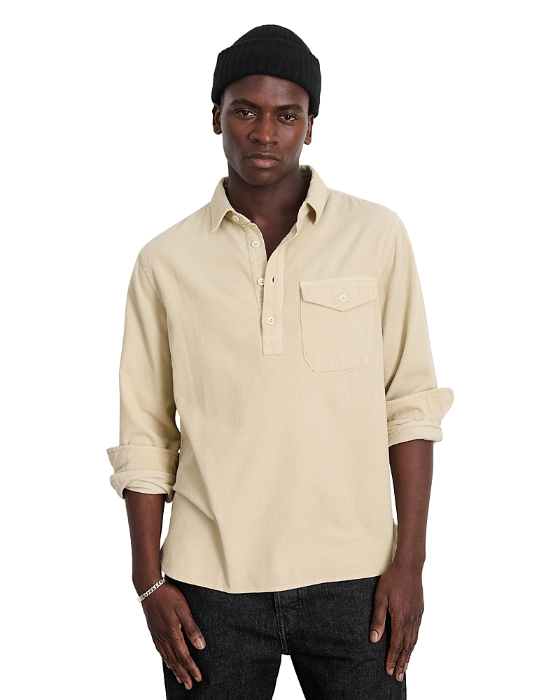 Alex Mill Popover Shirt In Fine Wale Corduroy In White