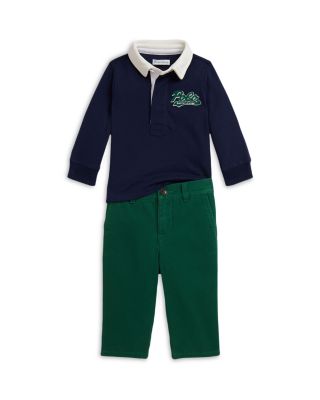 Boys' Logo Cotton Rugby Shirt & Chino Pant Set - Baby