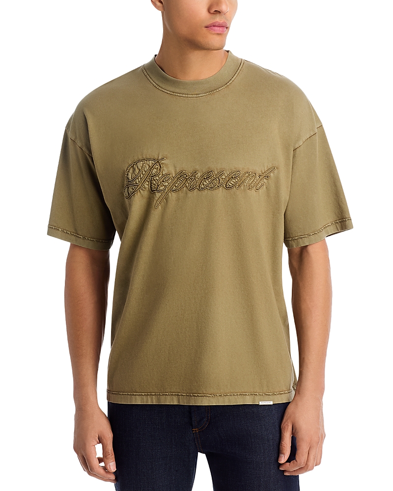 Represent Oversized Reverse Applique Tee In Brown