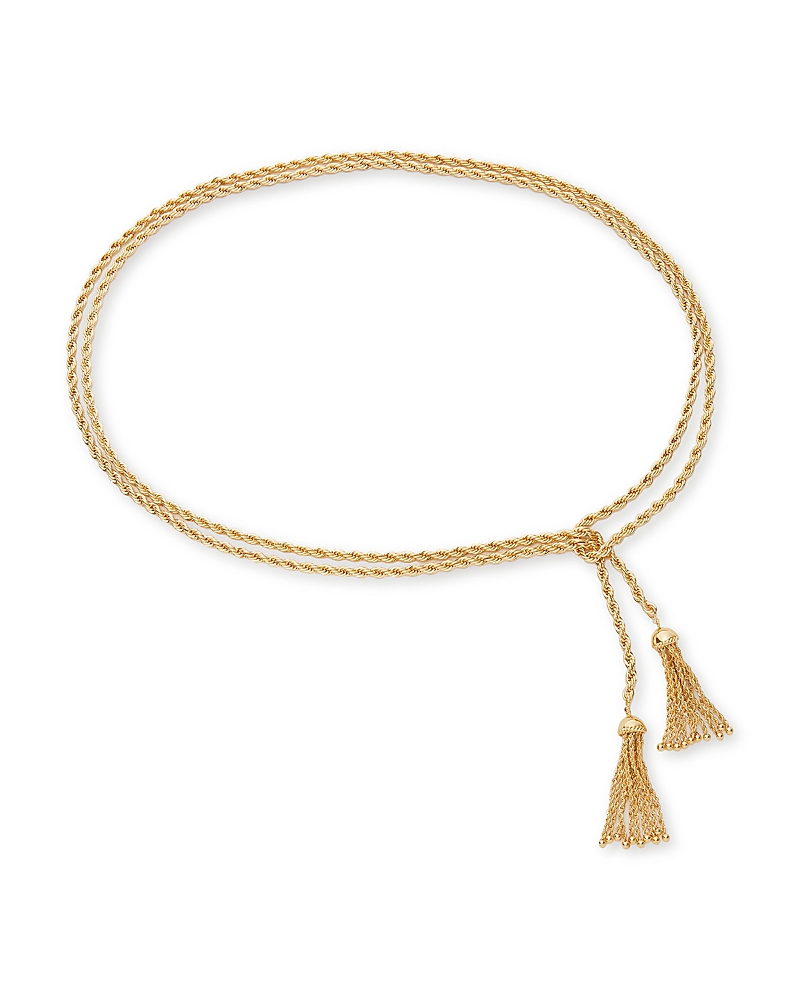 Lele Sadoughi Women's Chateau Rope Tassel Belt In Gold