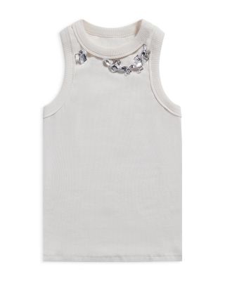 Embellished Cutout Tank Top
