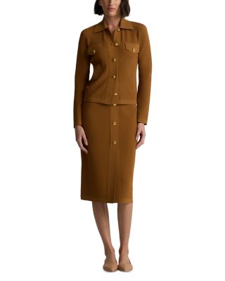 Mixed Rib Knit Jacket 