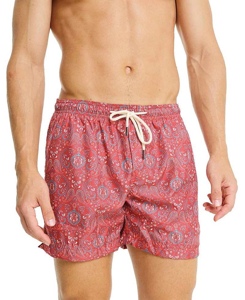 Peninsula Swimwear Verbania Paisley-print Swim Shorts In Red